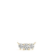 18K Yellow Gold 7/8 ct tw Three Stone Diamond Pendant