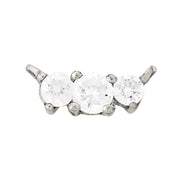 Round Diamond 3-Stone Pendant Necklace