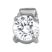 14K White Gold 1 ct tw Solitaire Diamond Pendant