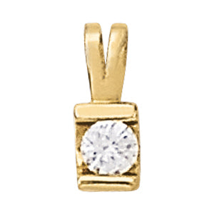 1.0 CT Round Diamond Solitaire Pendant