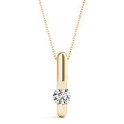 14K Yellow Gold 1/2 CT Diamond Solitaire Pendant