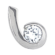 0.5 CT Round Diamond Solitaire Pendant