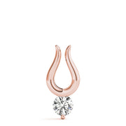 14K Rose Gold 1/2 ct tw Solitaire Diamond Pendant
