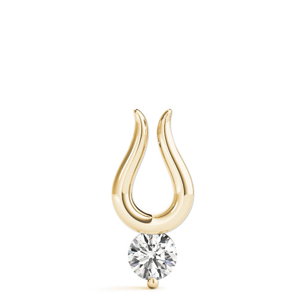18K Yellow Gold 1/2 ct tw Solitaire Diamond Pendant
