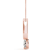 14K Rose Gold 1/2 ct tw Solitaire Diamond Pendant