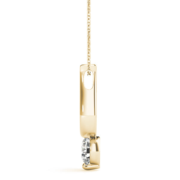 14K Yellow Gold 1/2 ct tw Solitaire Diamond Pendant