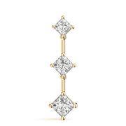 14K Yellow Gold 1 ct tw Three Stone Diamond Pendant