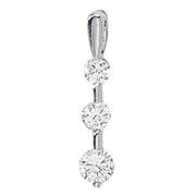 0.6 CTW Round Diamond Three-Stone Pendant