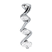 0.50 CTW Round Diamond Three-Stone Pendant