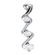 Platinum 1/2 ct tw Three Stone Diamond Pendant