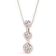 14K Rose Gold 0.35ctw Round Diamond Pendant