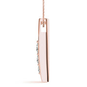 18K Rose Gold 1/2 ct tw Three Stone Diamond Pendant