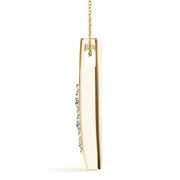 14K Yellow Gold 1/2 ct tw Three Stone Diamond Pendant