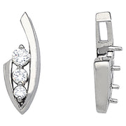 0.50 CTW Round Diamond Three-Stone Pendant