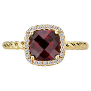 Ladies Fashion Garnet Ring