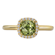 Ladies Fashion Gem-Stone and Diamond Ring