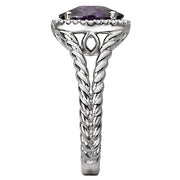 Ladies Fashion Gem-Stone and Diamond Ring