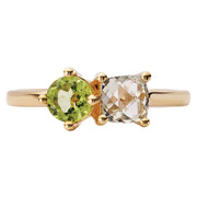 Peridot and Green Amethyst Ring