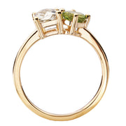 Peridot and Green Amethyst Ring
