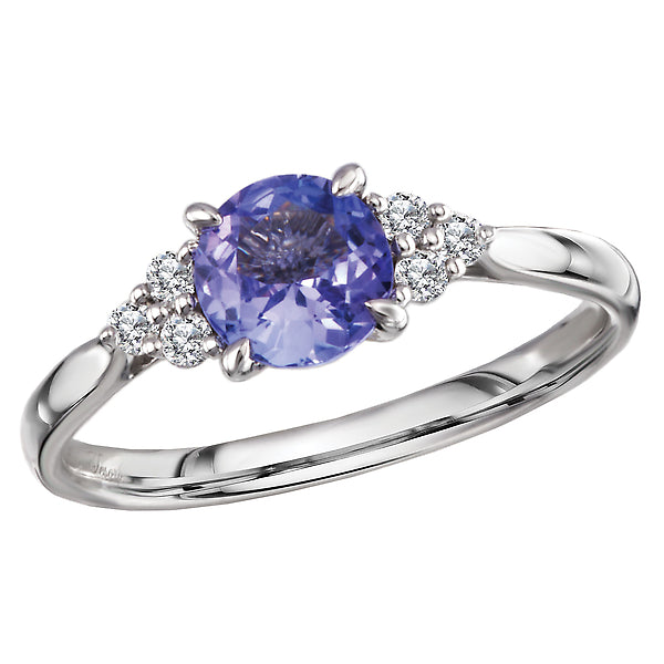 Diamond and Tanzanite Ring