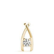 14K Yellow Gold 1/3 ct tw Solitaire Diamond Pendant
