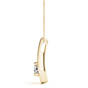 18K Yellow Gold 1/3 ct tw Solitaire Diamond Pendant
