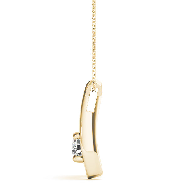 14K Yellow Gold 1/3 ct tw Solitaire Diamond Pendant
