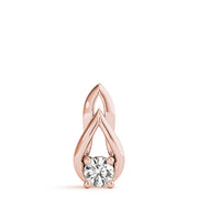 14K Rose Gold 1/3 ct tw Solitaire Diamond Pendant