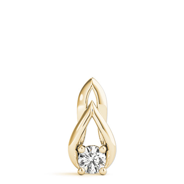 18K Yellow Gold 1/3 ct tw Solitaire Diamond Pendant