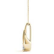 18K Yellow Gold 1/3 ct tw Solitaire Diamond Pendant