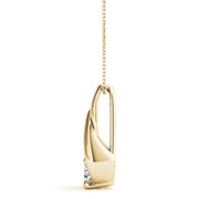 18K Yellow Gold 1/3 ct tw Solitaire Diamond Pendant