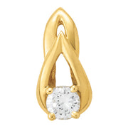 14K White Gold 1/3 ct tw Solitaire Diamond Pendant