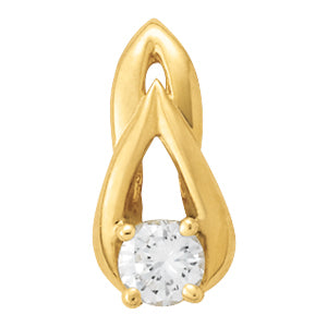 14K White Gold 1/3 ct tw Solitaire Diamond Pendant