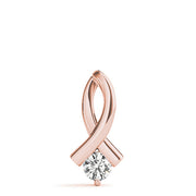 18K Rose Gold 1/3 ct tw Solitaire Diamond Pendant