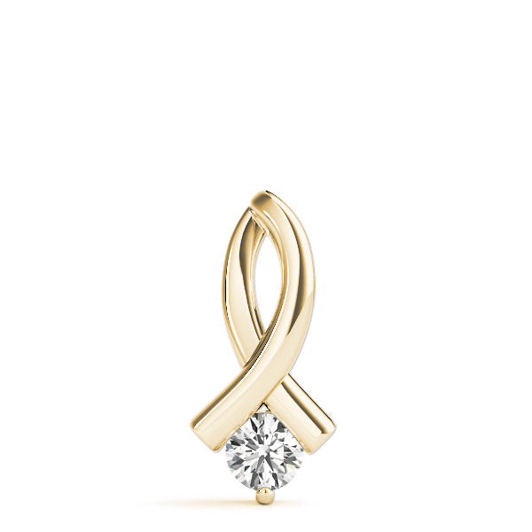 14K Yellow Gold 1/3 ct tw Solitaire Diamond Pendant