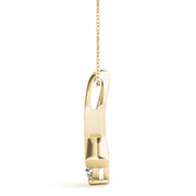 18K Yellow Gold 1/3 ct tw Solitaire Diamond Pendant