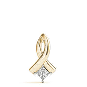 14K Yellow Gold 1/3 ct tw Solitaire Diamond Pendant