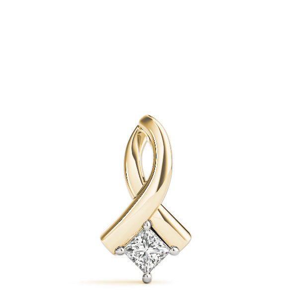14K Yellow Gold 1/3 ct tw Solitaire Diamond Pendant