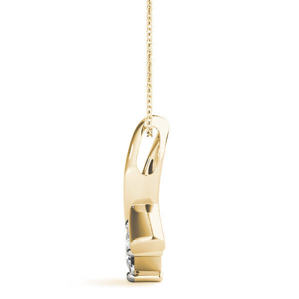 14K Yellow Gold 1/3 ct tw Solitaire Diamond Pendant