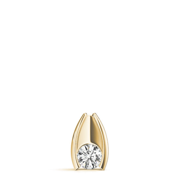 18K Yellow Gold 1/3 ct tw Solitaire Diamond Pendant