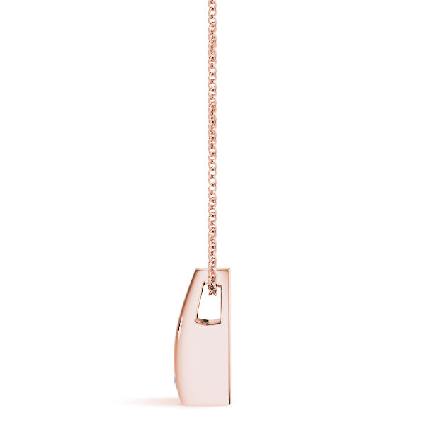 18K Rose Gold 1/3 ct tw Solitaire Diamond Pendant
