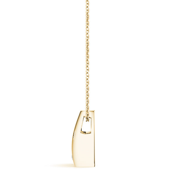 18K Yellow Gold 1/3 ct tw Solitaire Diamond Pendant