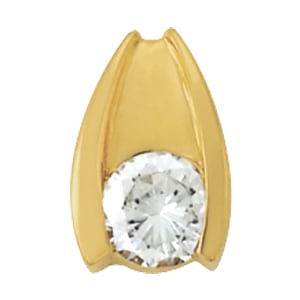 18K White Gold 1/3 ct tw Solitaire Diamond Pendant