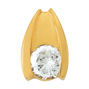 18K White Gold 1/3 ct tw Solitaire Diamond Pendant