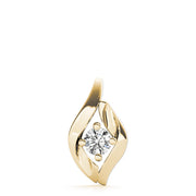 18K Yellow Gold 1/3 ct tw Solitaire Diamond Pendant