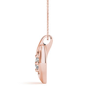 18K Rose Gold 1/3 ct tw Solitaire Diamond Pendant