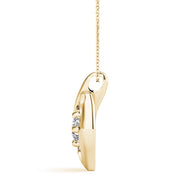18K Yellow Gold 1/3 ct tw Solitaire Diamond Pendant