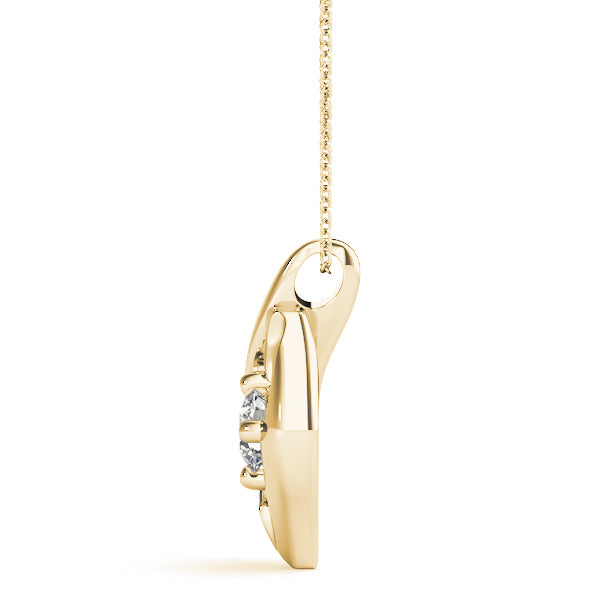 18K Yellow Gold 1/3 ct tw Solitaire Diamond Pendant