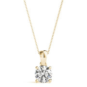 18K Yellow Gold 1 ct tw Solitaire Diamond Pendant
