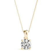 14K Yellow Gold 1 ct tw Solitaire Diamond Pendant